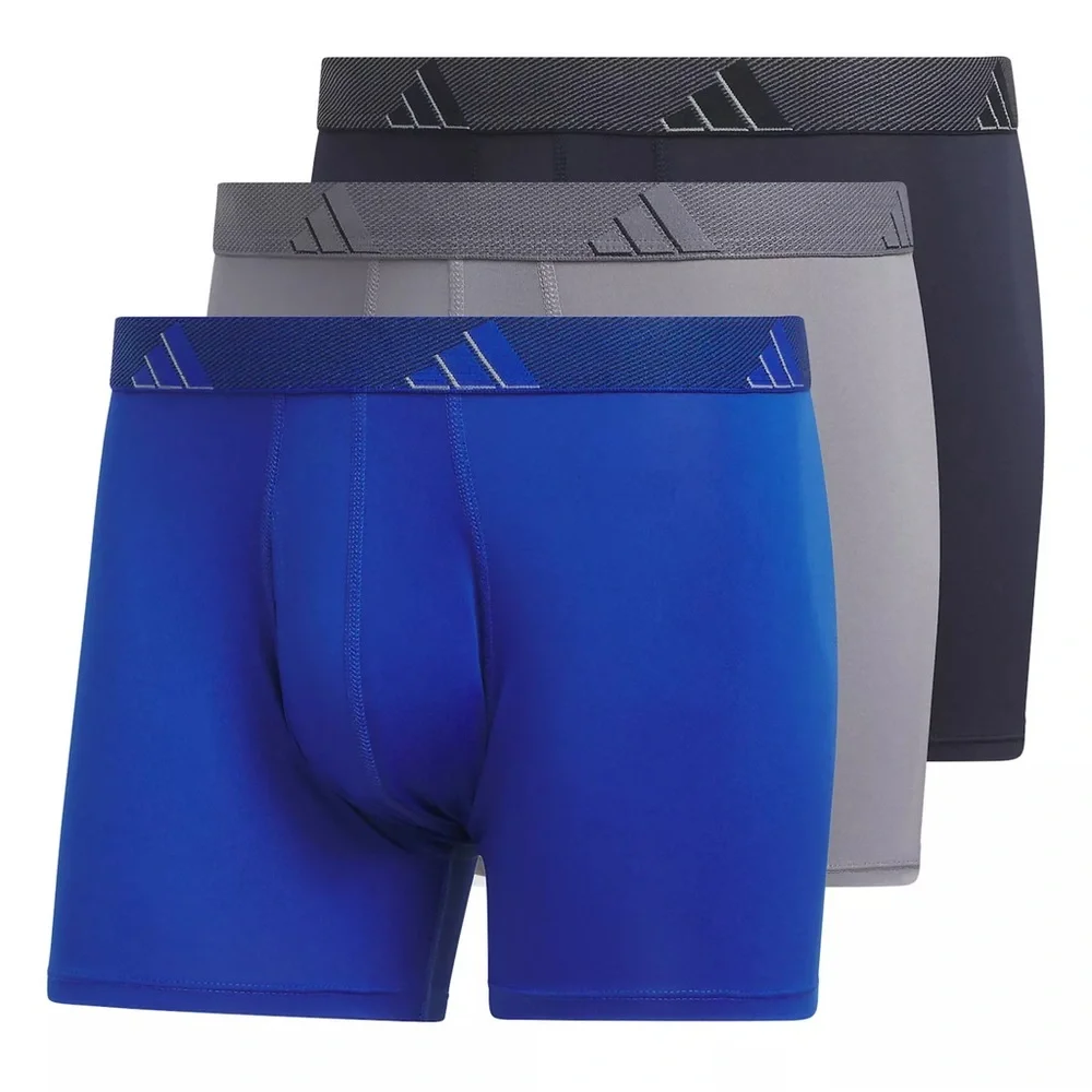 adidas 3-PK Microfiber Comfort Fit Boxer Briefs SM NWT